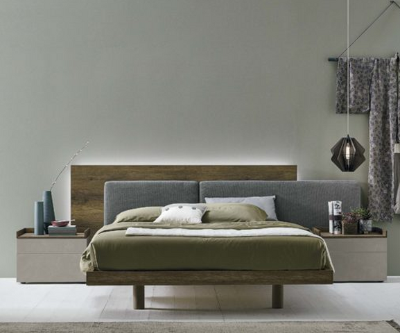 extreme headboard fabric and wooden bed, different height headbord bed with wood and fabric, krevati me extreme kefalaria, monterno krevati gia domatio, wooden high legs bed, bedroom modern, vintage and modern bed, xilini kefalaria se sindiasmo me ifasma 
