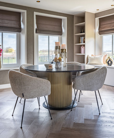 luxury round gold dining table