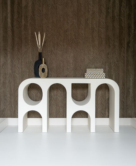 white architecture console