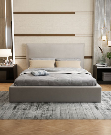 BD239 VELVET BED IN 90 X 200 - 105 X 213 X 122H - GREY 120 X 200 - 135 X 213 X 122H - BEIGE AND GREY 160 X 200 - 185 X 213 X 122H - BEIGE 180 X 200 - 205 X 213 X 122H - NOT AVAILABLE - EXPECTED 10/1/24 BEIGE AND GREY