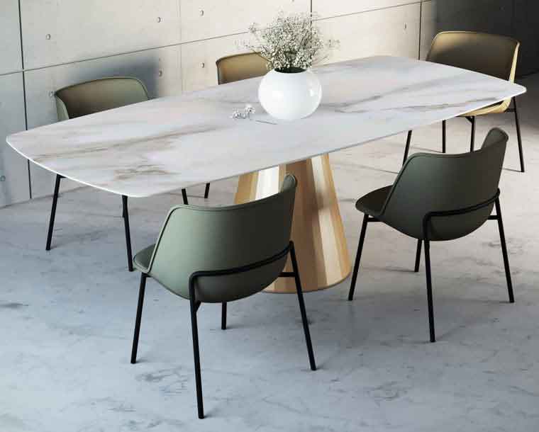 table, modern table, gold leg table, white table, trapezi, chairs, karekles, dining table, kitchen table, andreotti, andreotti furniture, epipla, furniture, limassol, cyprus