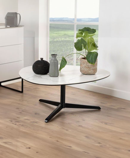 LUNAR COFFEE TABLE IN CERAMIC TOP AND BLACK BASE TOPS: MARQUINA / CALACATA / ETOILE GRIS / ALABASTROO BAMBOO 118 X 90 X 40H