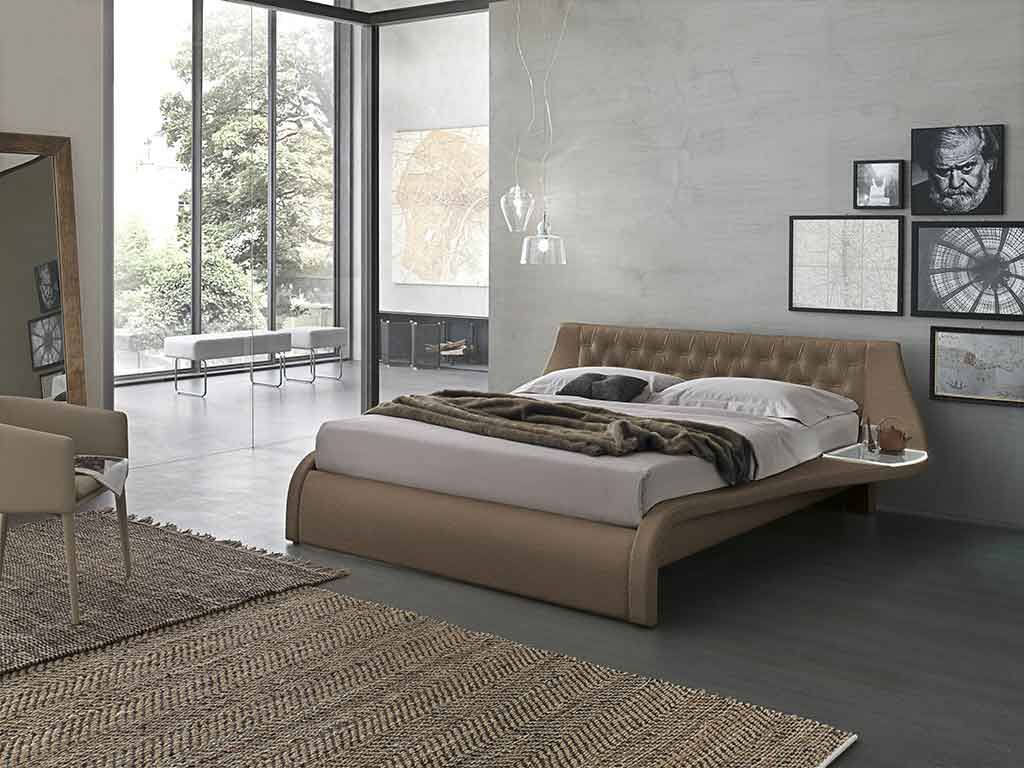 beige capitone bed, bed with its own table sides, beige leather big size bed, 1.80cm , capitone krevati, dermatino kapitone krevati, small headboard capitone krevati,